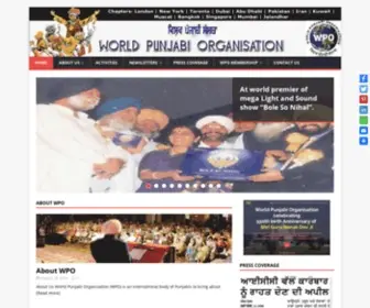 Worldpunjabi.org(World Punjabi Organisation) Screenshot