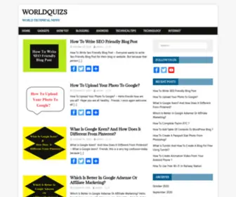 Worldquizs.in(World Technical News) Screenshot