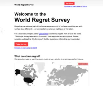 Worldregretsurvey.com(World Regret Survey) Screenshot