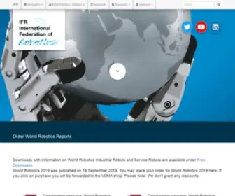 Worldrobotics.org(International Federation of Robotics) Screenshot