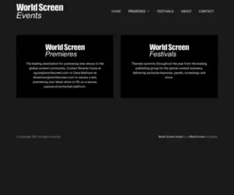 Worldscreenevents.com(World Screen Events) Screenshot