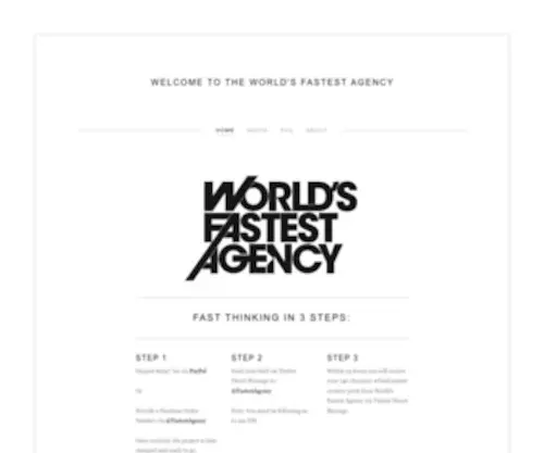Worldsfastestagency.com(The World's Fastest Agency) Screenshot