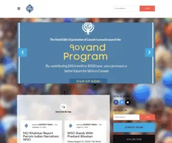 Worldsikh.ca(World Sikh Organization of Canada) Screenshot