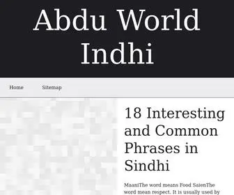 Worldsindhi.org(Abdu World Indhi) Screenshot