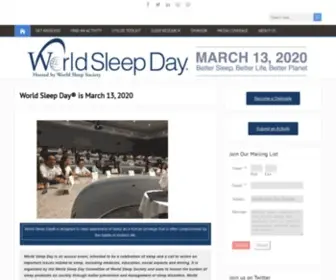 Worldsleepday.org(World Sleep Day March 13) Screenshot