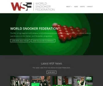 Worldsnookerfederation.org(WSF l World Snooker Federation) Screenshot