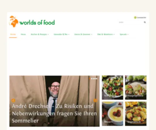 Worldsoffood.de(Worlds of food) Screenshot
