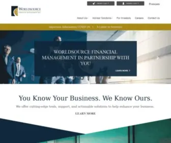 Worldsourcefinancial.com(Worldsource Financial Management (WFM)) Screenshot