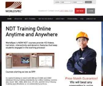 Worldspec.org(Online NDT Training) Screenshot