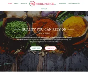 Worldspiceinc.com(World Spice Inc) Screenshot