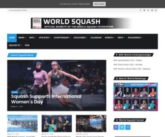 Worldsquash.org(Official site of the World Squash Federation) Screenshot