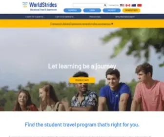 Worldstrides.net(WorldStrides Educational Student Travel) Screenshot