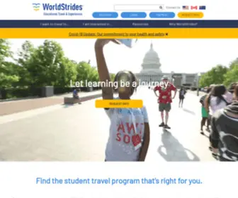 Worldstrides.org(Educational student travel) Screenshot