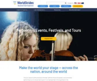 Worldstridesheritageperformance.org(Student Performing Travel) Screenshot