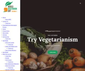 Worldvegetarianday.org(World Vegetarian Day) Screenshot