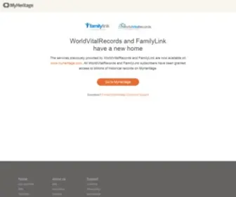 Worldvitalrecords.com(WorldVitalRecords and FamilyLink have a new home) Screenshot