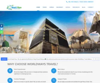 Worldwaystravel.ca(WWT's Official Website) Screenshot