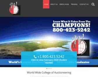 Worldwidecollegeofauctioneering.com(The World Wide College of Auctioneering) Screenshot