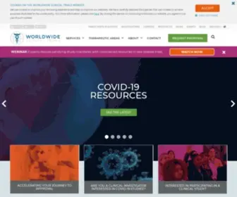 Worldwide.com(Contract Research Organization) Screenshot