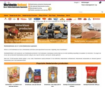 Worldwideholland.com(Online supermarkt met Nederlandse producten) Screenshot