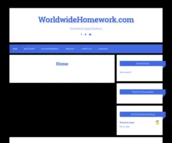 Worldwidehomework.com(WordPress) Screenshot