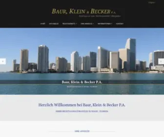 Worldwidelaw.com(Baur, Klein & Becker, P.A. Rechtsanwälte in Miami, Florida) Screenshot