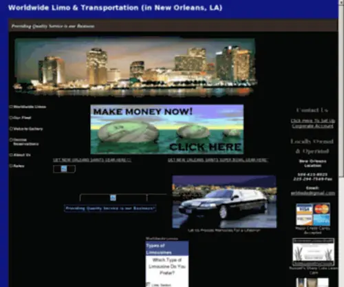 Worldwidelimos.biz(World Wide Limos & Transportation in New Orleans) Screenshot