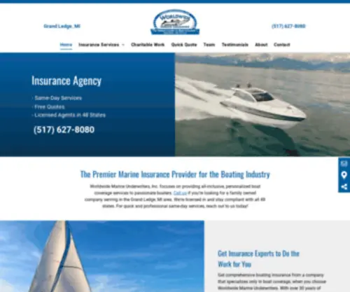 Worldwidemarineins.com(Worldwide Marine Underwriters) Screenshot