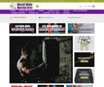 Worldwidemartialarts.com.au(World Wide Martial Arts Supplies) Screenshot