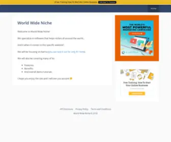 Worldwideniche.com(World Wide Niche) Screenshot