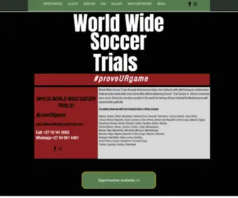 Worldwidesoccertrials.com(Africa Soccer Trials) Screenshot