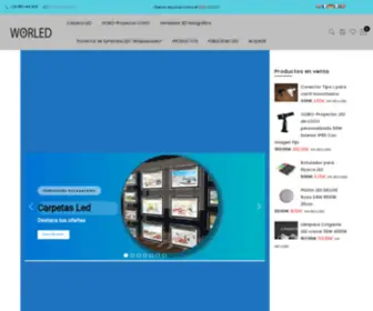 Worled.es(Fabricantes Carpetas LED escaparate) Screenshot