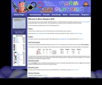 Wormolympics.com(Worm Olympics) Screenshot