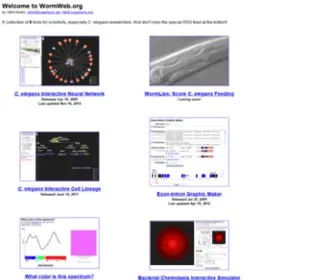 Wormweb.org(By nikhil bhatla) Screenshot