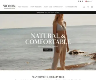 Woronstore.com(Sustainable Underwear) Screenshot
