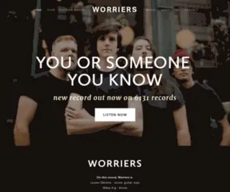 Worriersmusic.com(WORRIERS) Screenshot