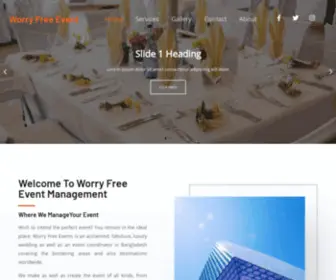 Worryfreeevent.com(Event Management) Screenshot