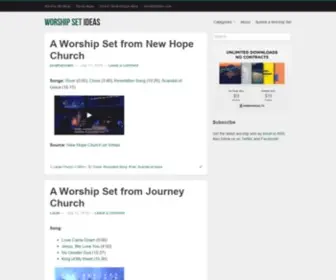 Worshipsetideas.com(Worship Set Ideas) Screenshot