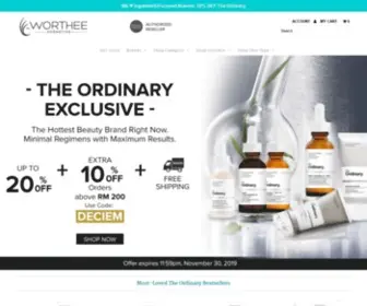 Wortheecosmetics.com(Worthee Cosmetics) Screenshot