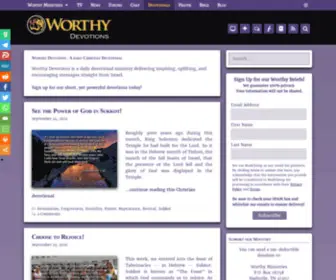 Worthydevotions.com(Worthy Christian Devotions) Screenshot
