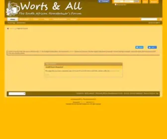 Wortsandall.co.za(Worts and All) Screenshot