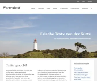 Wortverkauf.de(Seo Textagentur aus Rostock) Screenshot