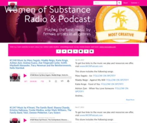 Wospodcast.com(Women of Substance Music Podcast) Screenshot