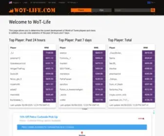 Wot-Life.com(World of Tanks Statistics) Screenshot
