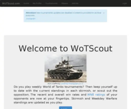 Wotscout.com(Fast Tournament Scouting Reports) Screenshot