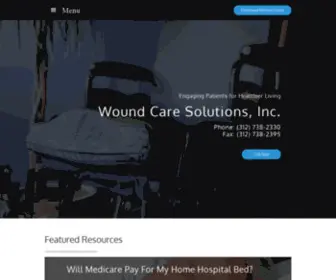 Woundcareinc.com(Wound Care Solutions) Screenshot