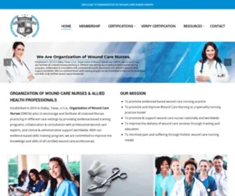 Woundcarenurses.org(Organization for Wound Care Nurses and Allied Healthcare Professionals) Screenshot