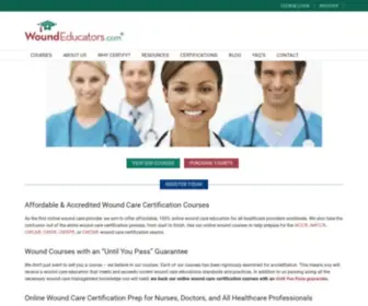 Woundeducators.com(Wound Care Certification) Screenshot