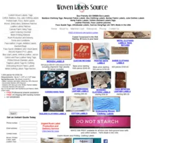 Wovenlabelsource.com(Woven labels) Screenshot
