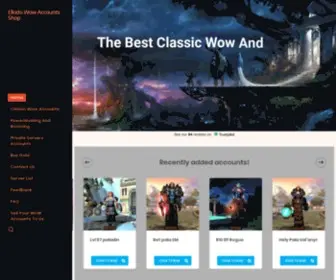 Wow-Accountshop.com(Classic wow and Private server wow accounts) Screenshot